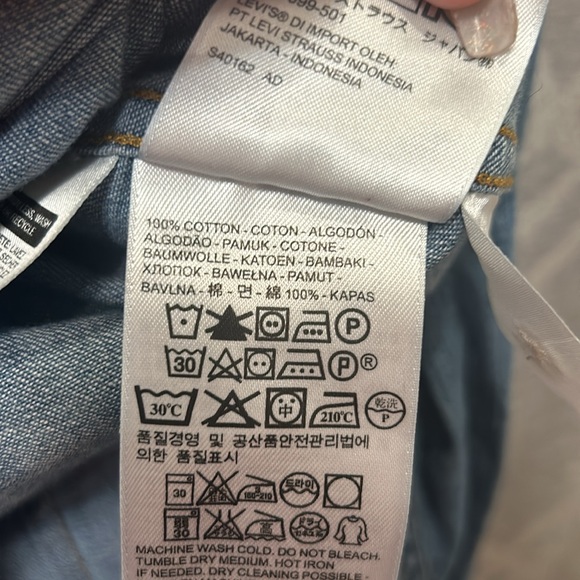 Levis Red Label Denim Snap Button Western Style Shirt Junior/Women Size large - Picture 7 of 9